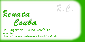 renata csuba business card